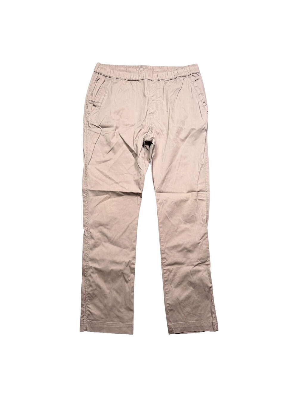 PACT Womens Medium Organic Cotton Stretch Pull On Pants Beige Taupe Casual